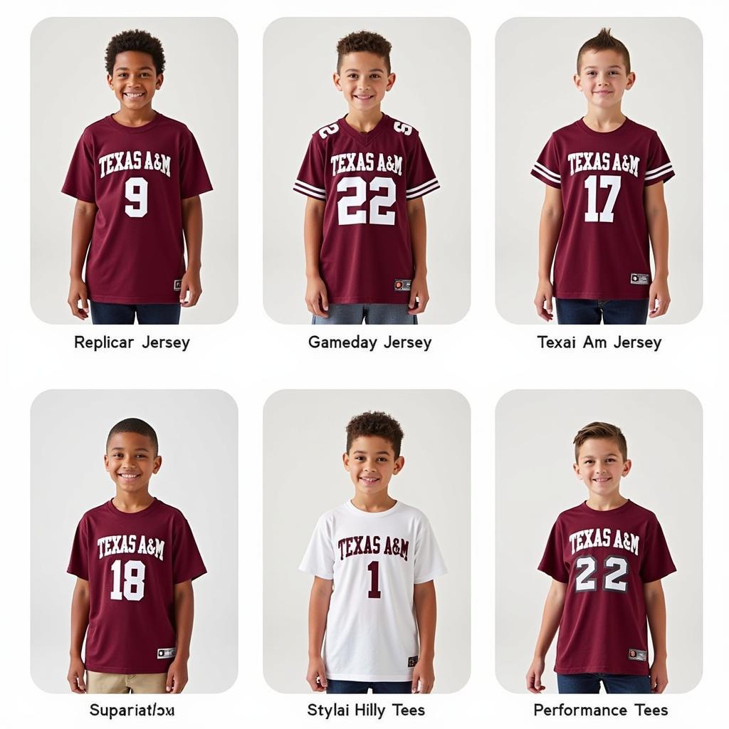 Different Types of Texas A&M Youth Jerseys