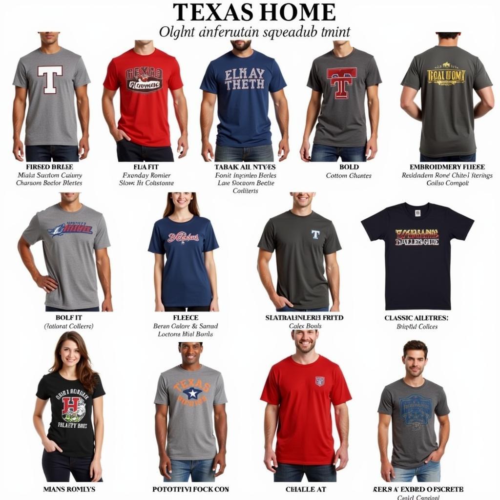 Texas Home Shirt Styles and Fits