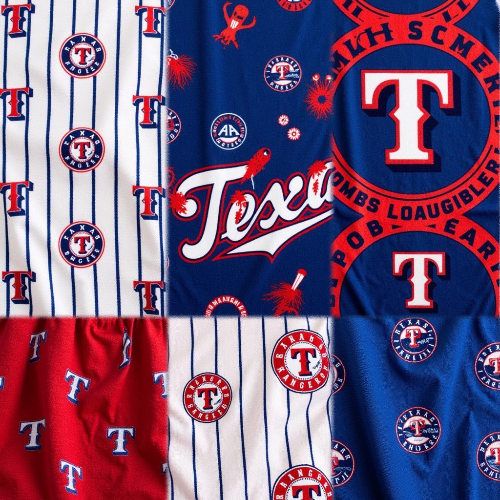 Texas Rangers Baseball Fabric Types