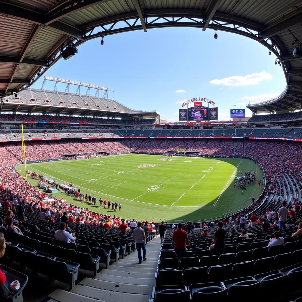 Texas Tech Stadium Lower Level View