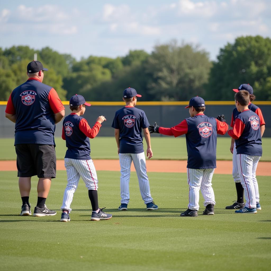 The Den Baseball Team Practice