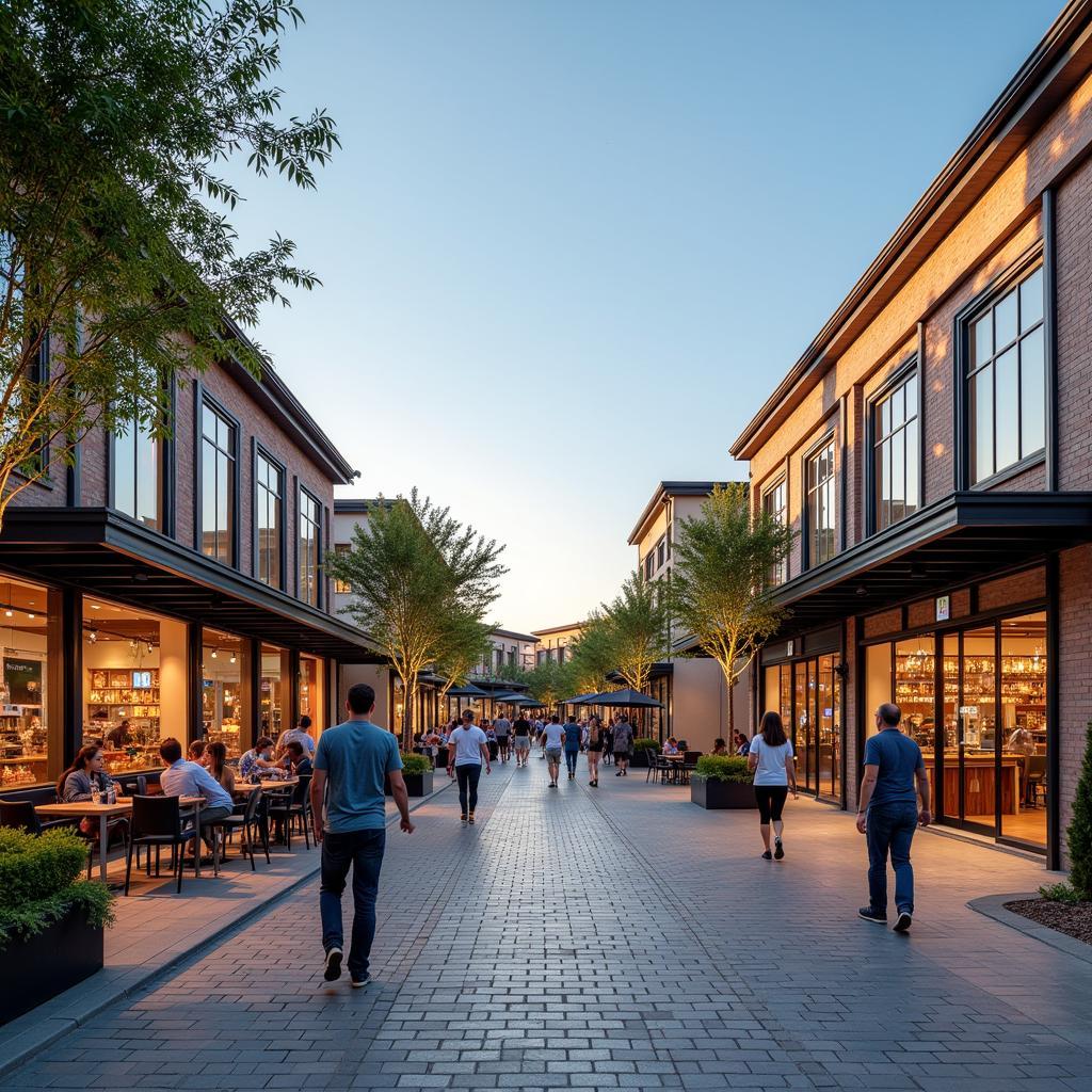 Bustling Retail Area at The Gates Emeryville