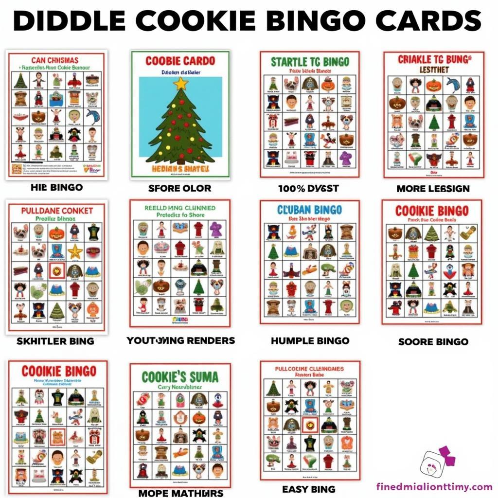 Themed Cookie Bingo Cards