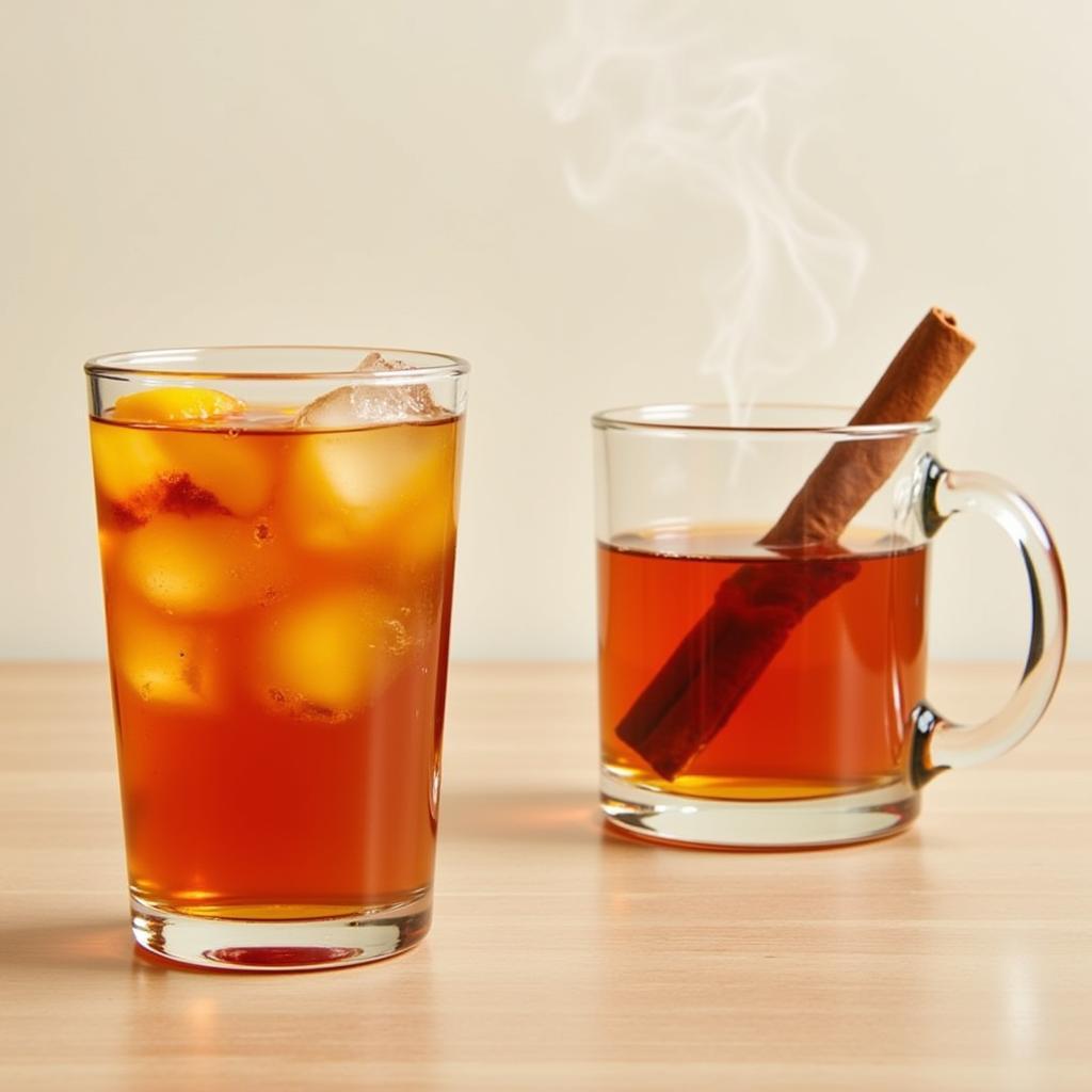 Third Street Peach Black Tea Served Hot and Iced