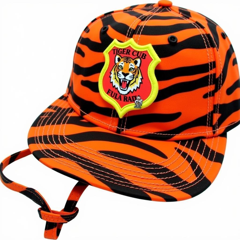 Tiger Cub Scout Hat with Orange and Black Stripes