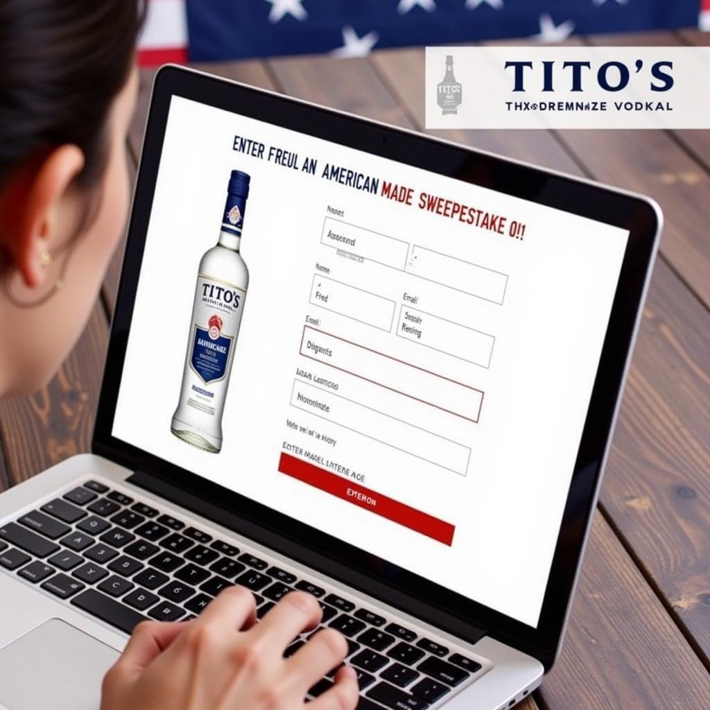 Tito's American Made Sweepstakes Entry Process