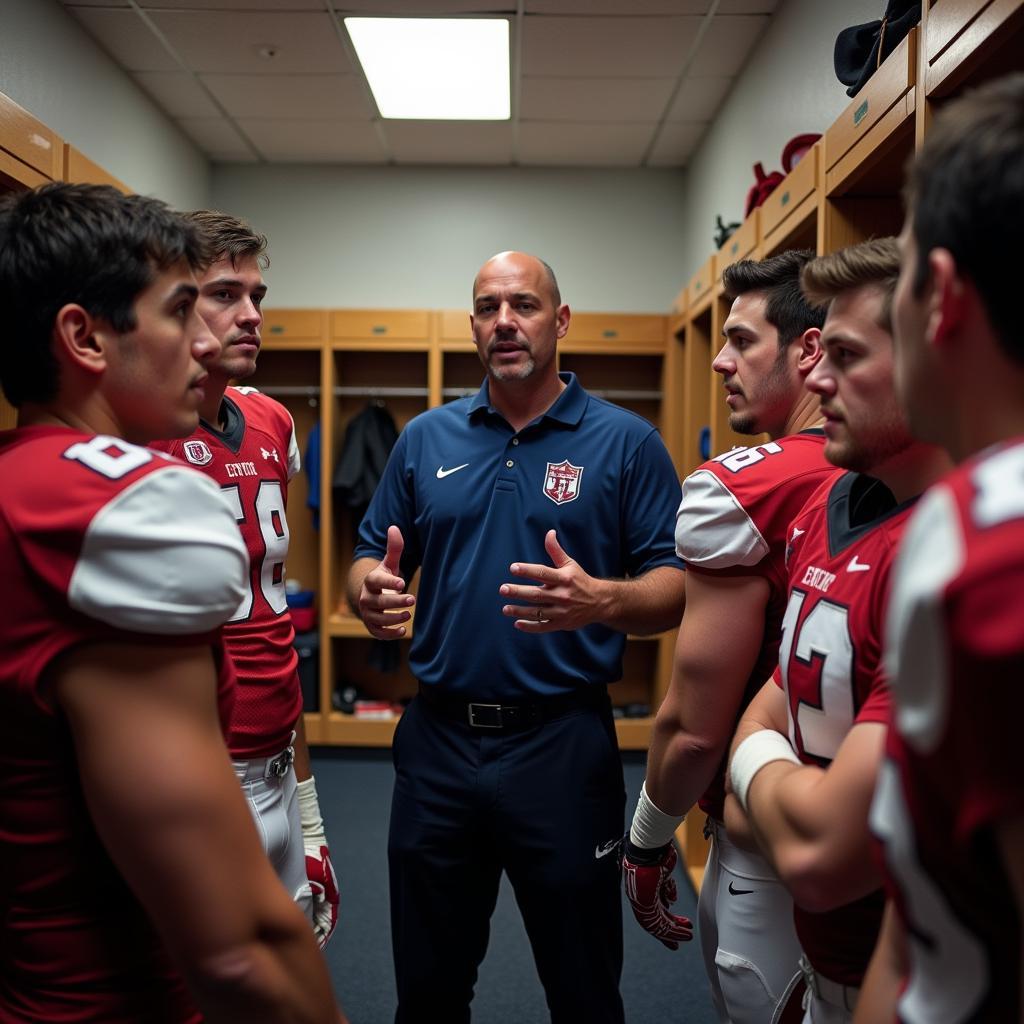 Toledo High School Football Coach Mentoring Players