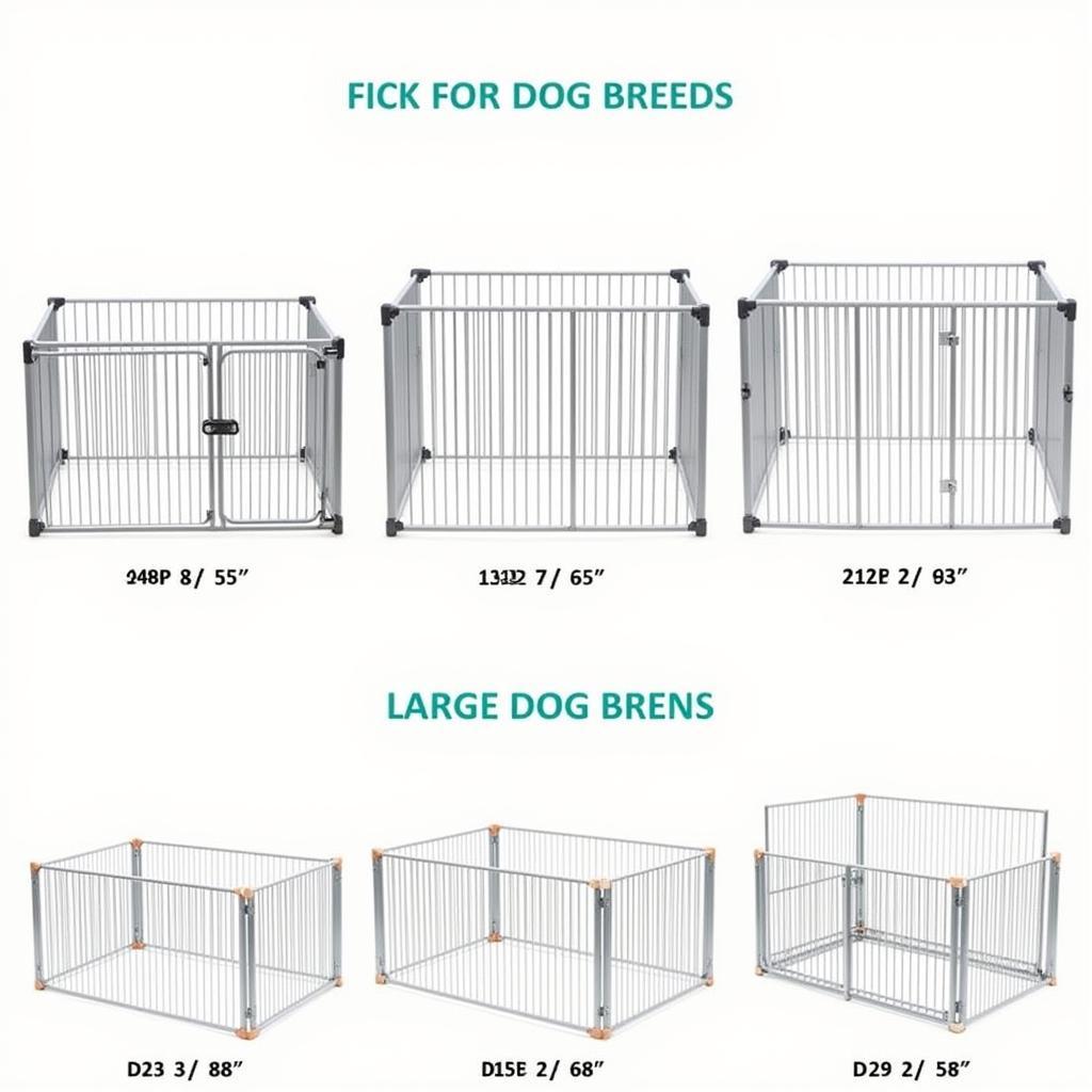 Comparing sizes of transparent dog pens