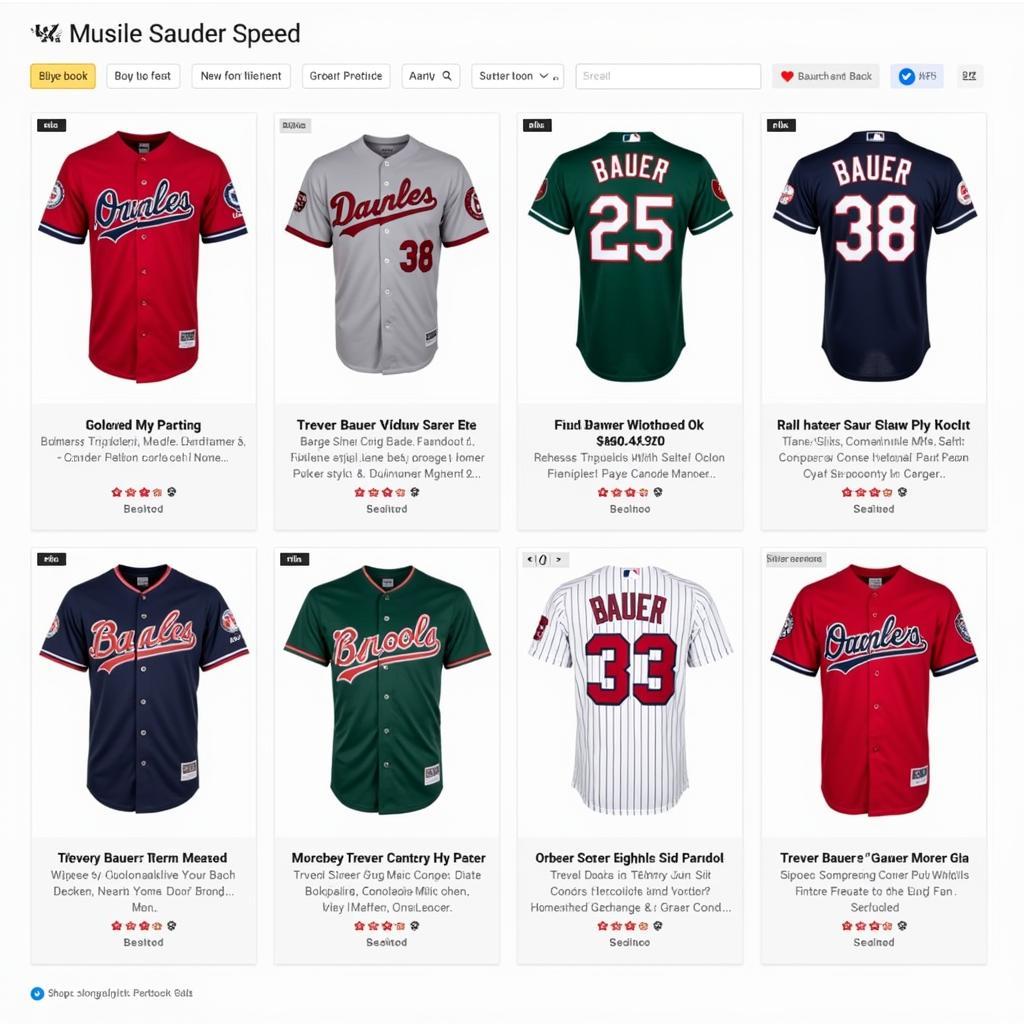 Trevor Bauer Jersey Options Available