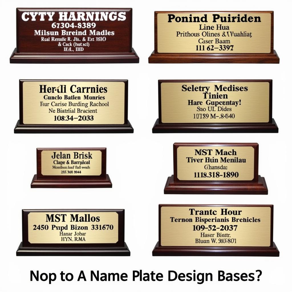 Examples of effective trophy base name plate designs