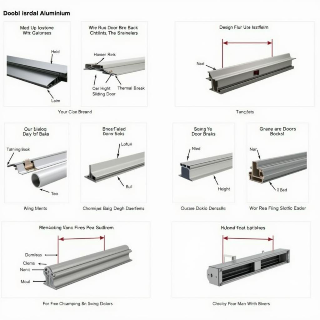 Various Types of 6 Door Thresholds Made of Aluminum