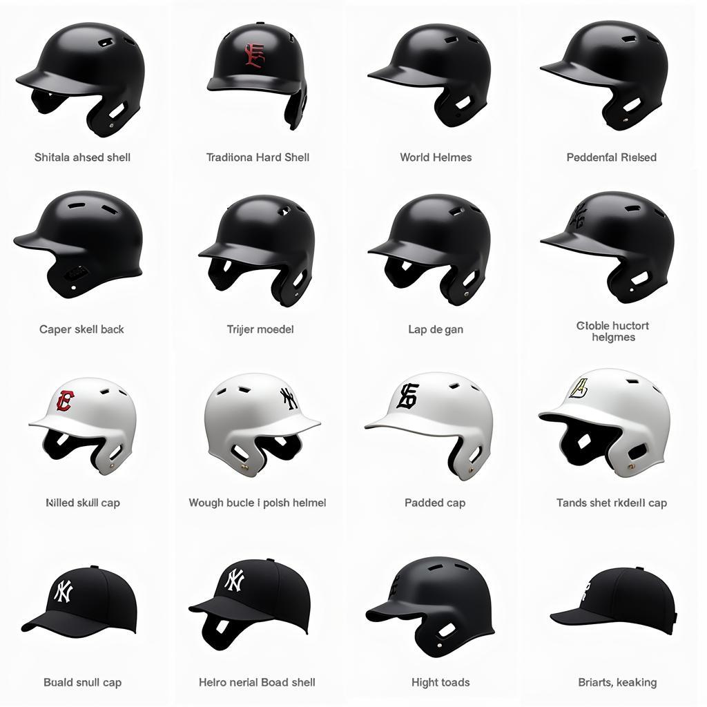 Different Types of Baseball Skull Cap Helmets