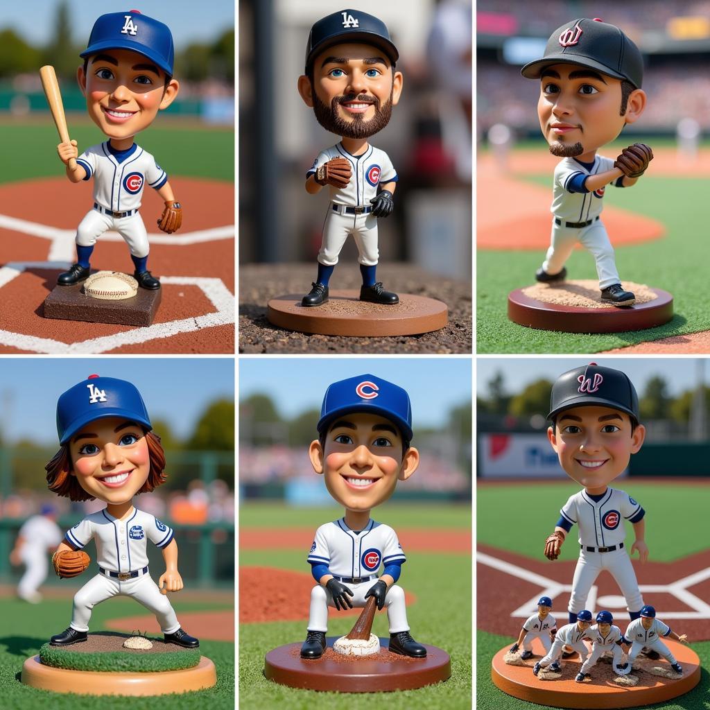 Different Types of Miniature Baseball Player Collectibles