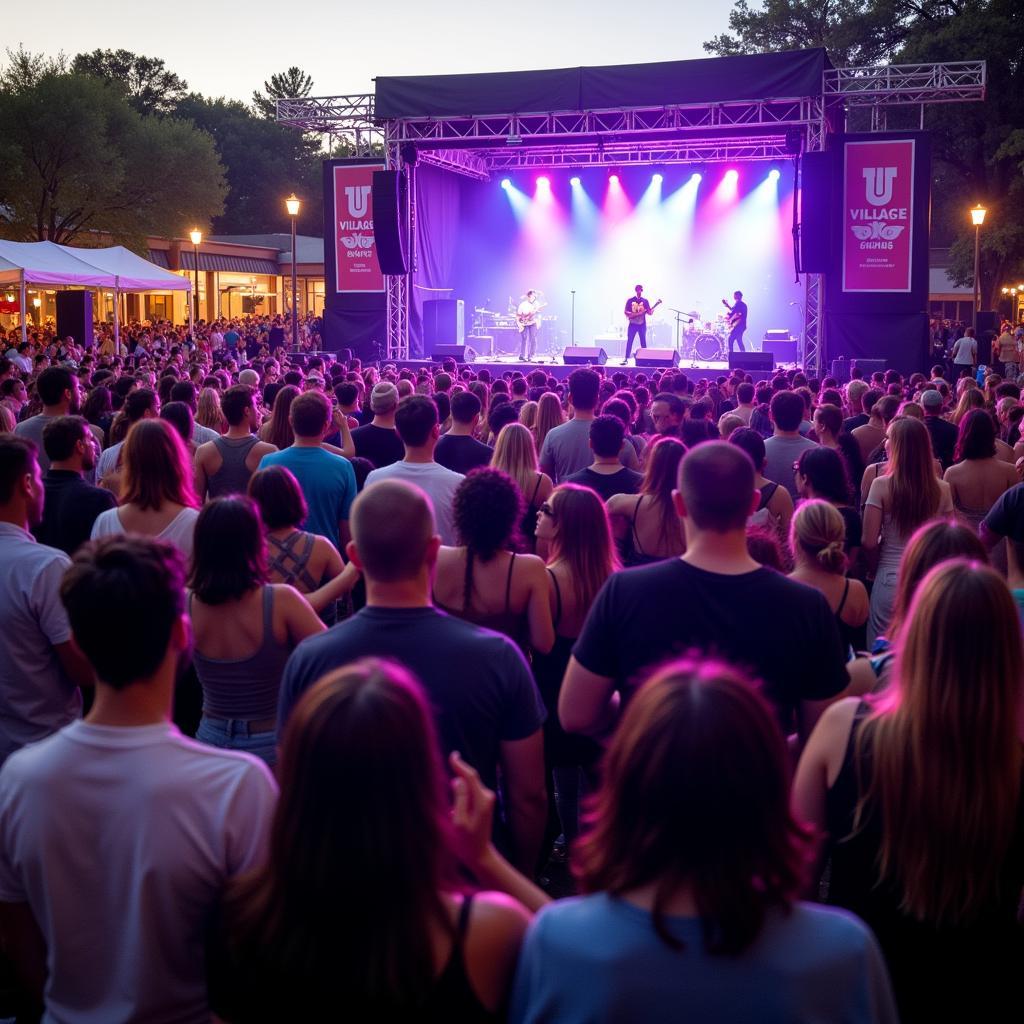 U Village Concert Series Crowd Enjoying Live Music