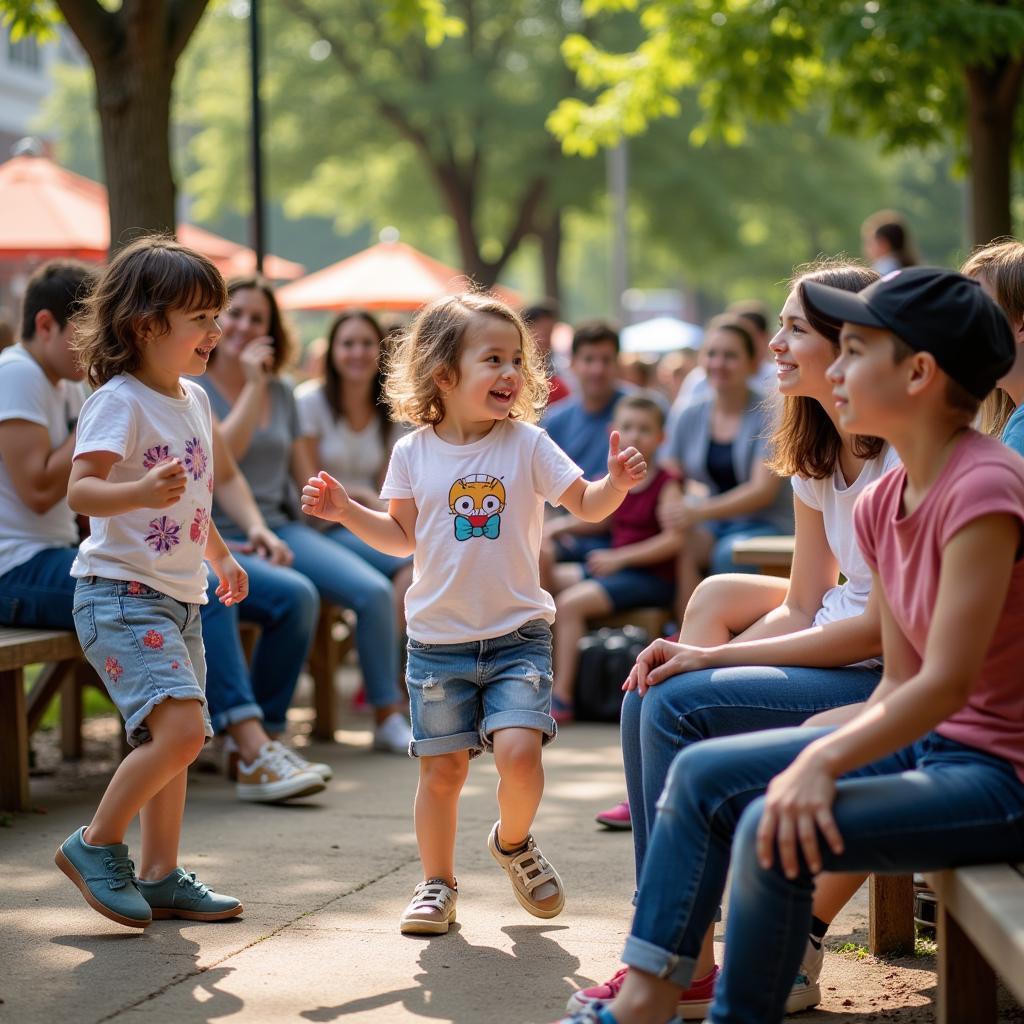 Families Enjoying the U Village Concert Series