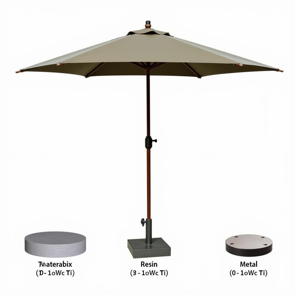 Different Base Options for a 15-ft Umbrella