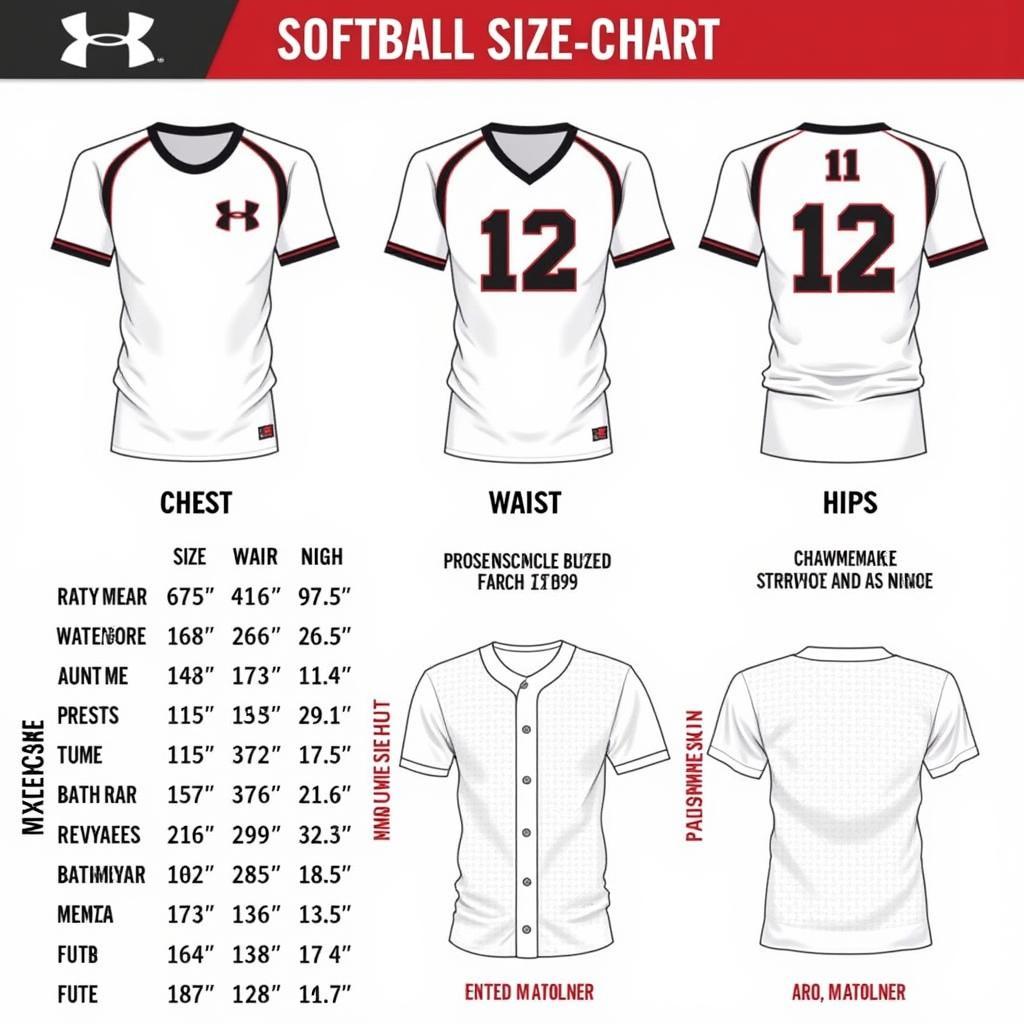 Under Armour Softball Jersey Size Chart