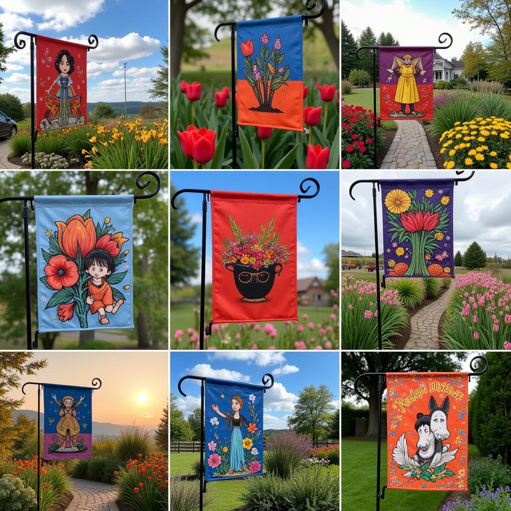 Unique and Artistic Progressive Garden Flags