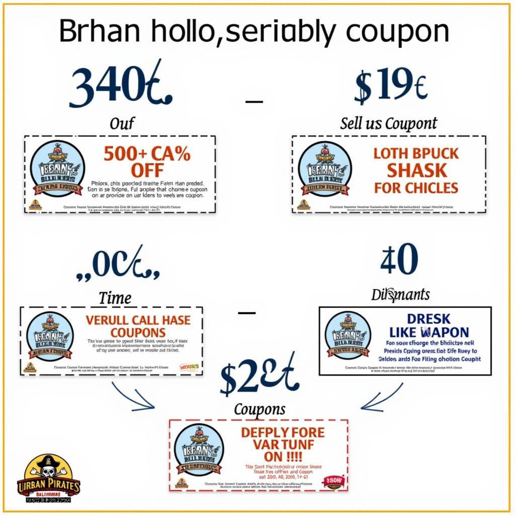 Different types of Urban Pirates Baltimore coupons