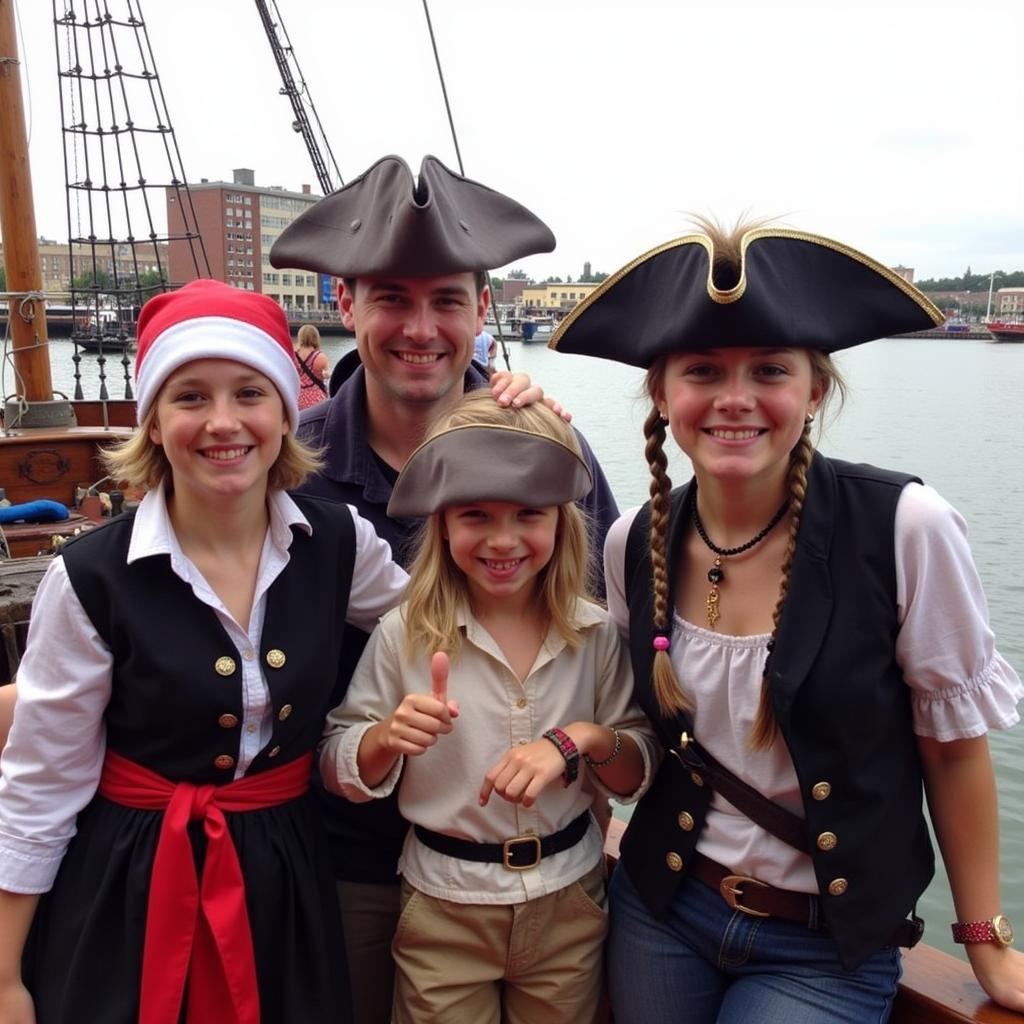 A family enjoying their pirate adventure at Urban Pirates Baltimore