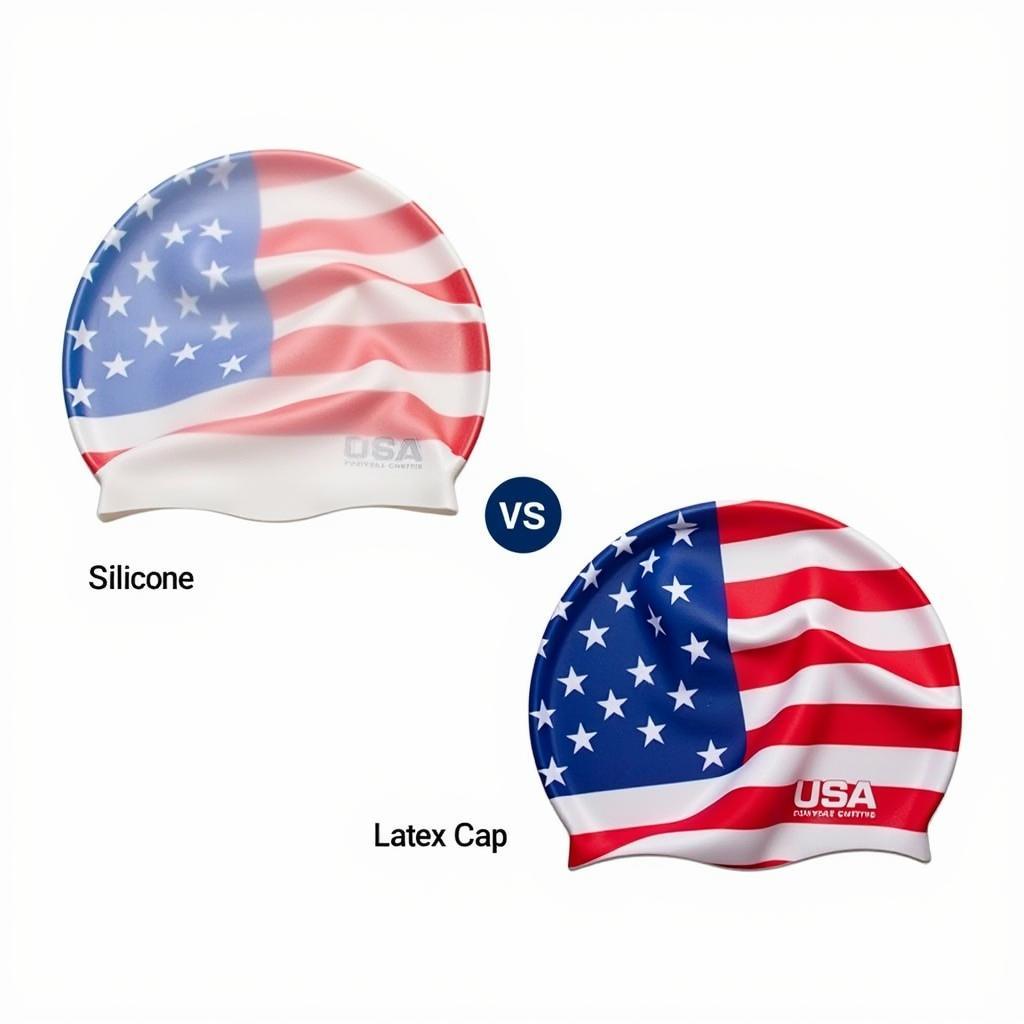 USA Flag Swim Cap: Silicone vs. Latex