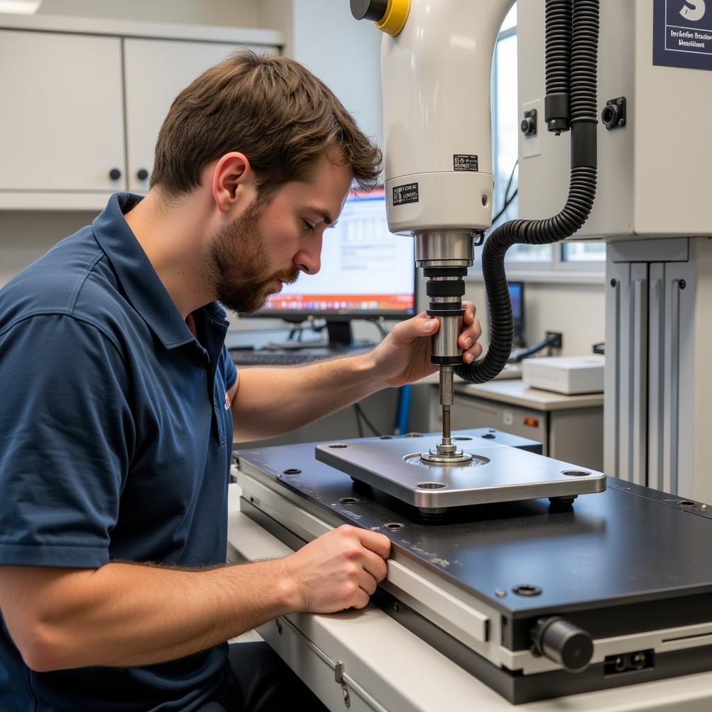 Inspecting a Used Seat and Guide Machine