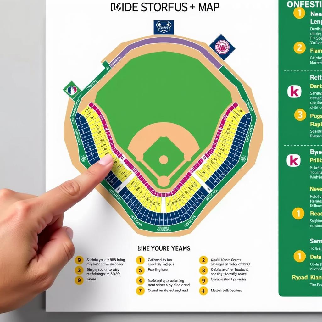 Using MLB Stadium Map Poster for Navigation