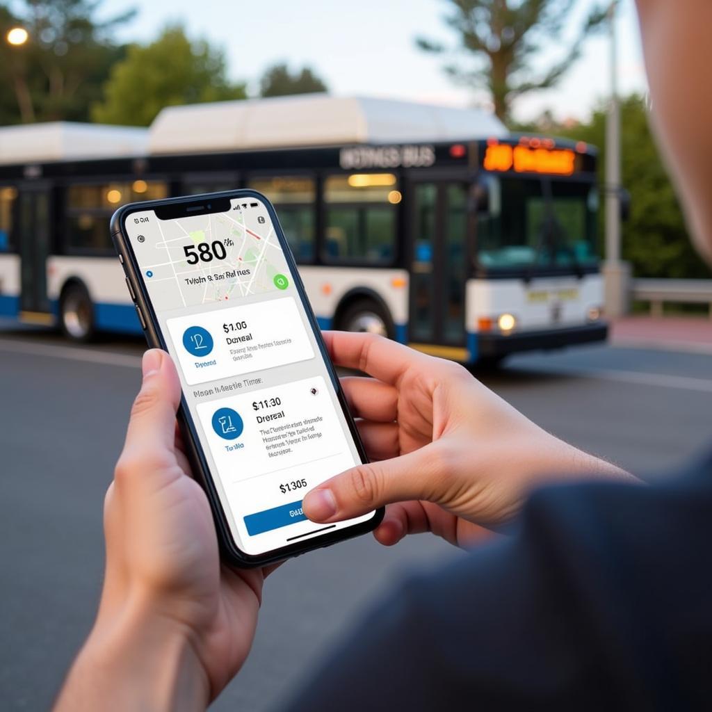 Using a Mobile App to Check the 580 Bus Schedule