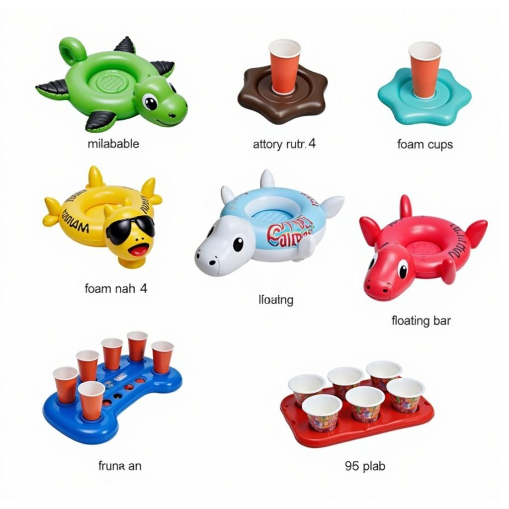 Different Styles of Floatable Drink Holders for Pools and Lakes