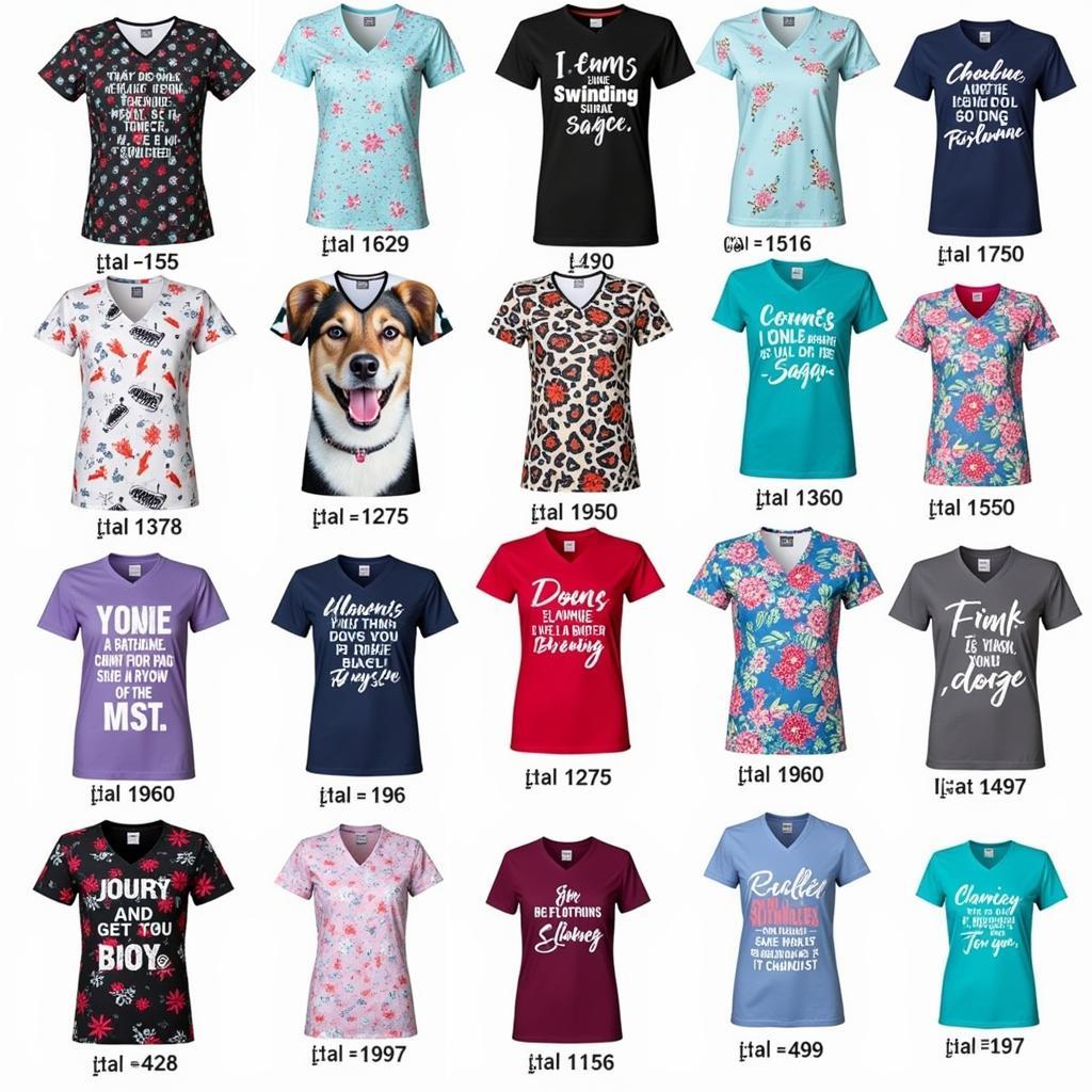 Variety of Funny Scrub Tops Designs