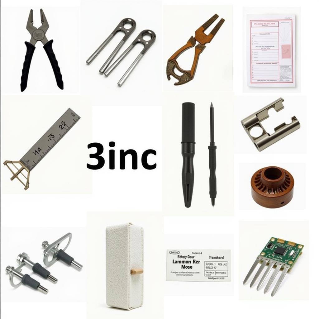 Various Items Measuring 3 Inches