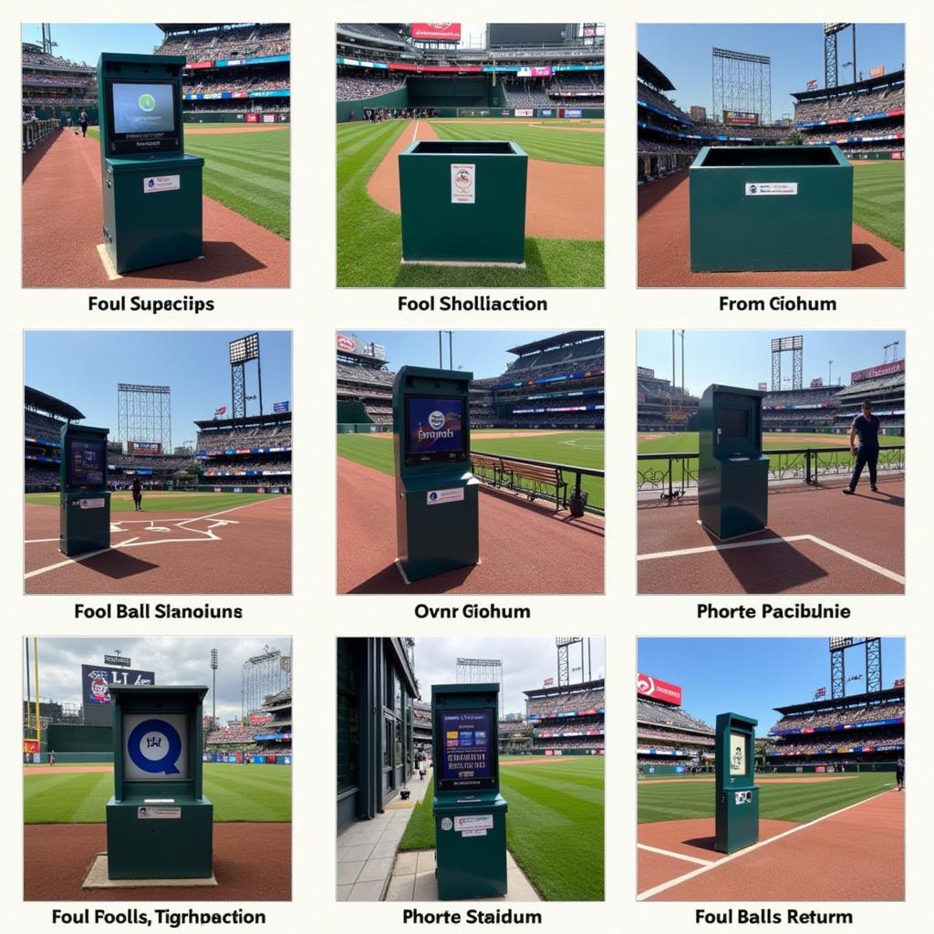 Different Designs of Foul Ball Return Stations in Various Stadiums