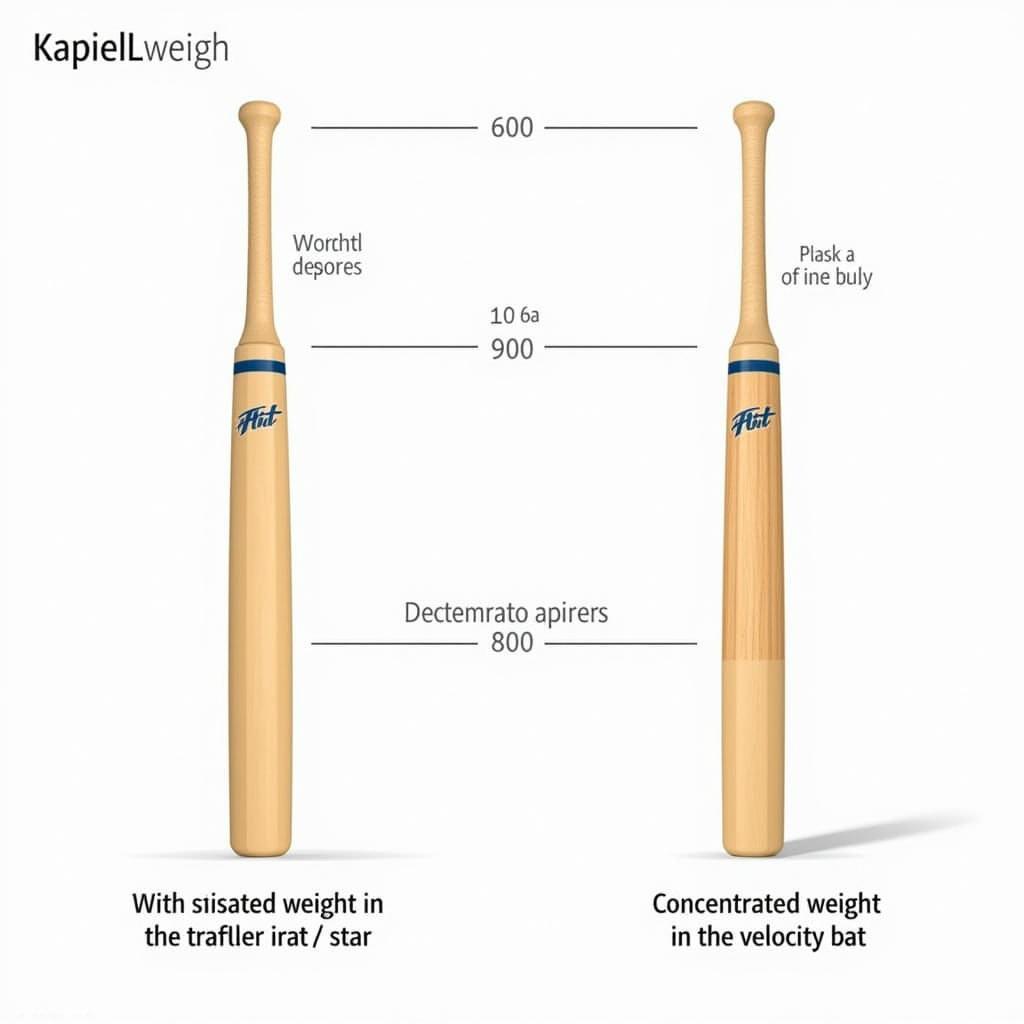 Velocity Bat Weight Distribution Illustration