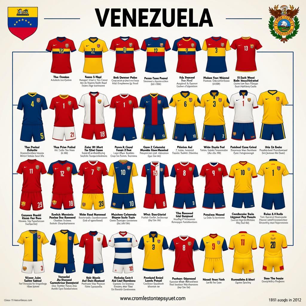 Evolution of Venezuela National Team Futbol Jerseys