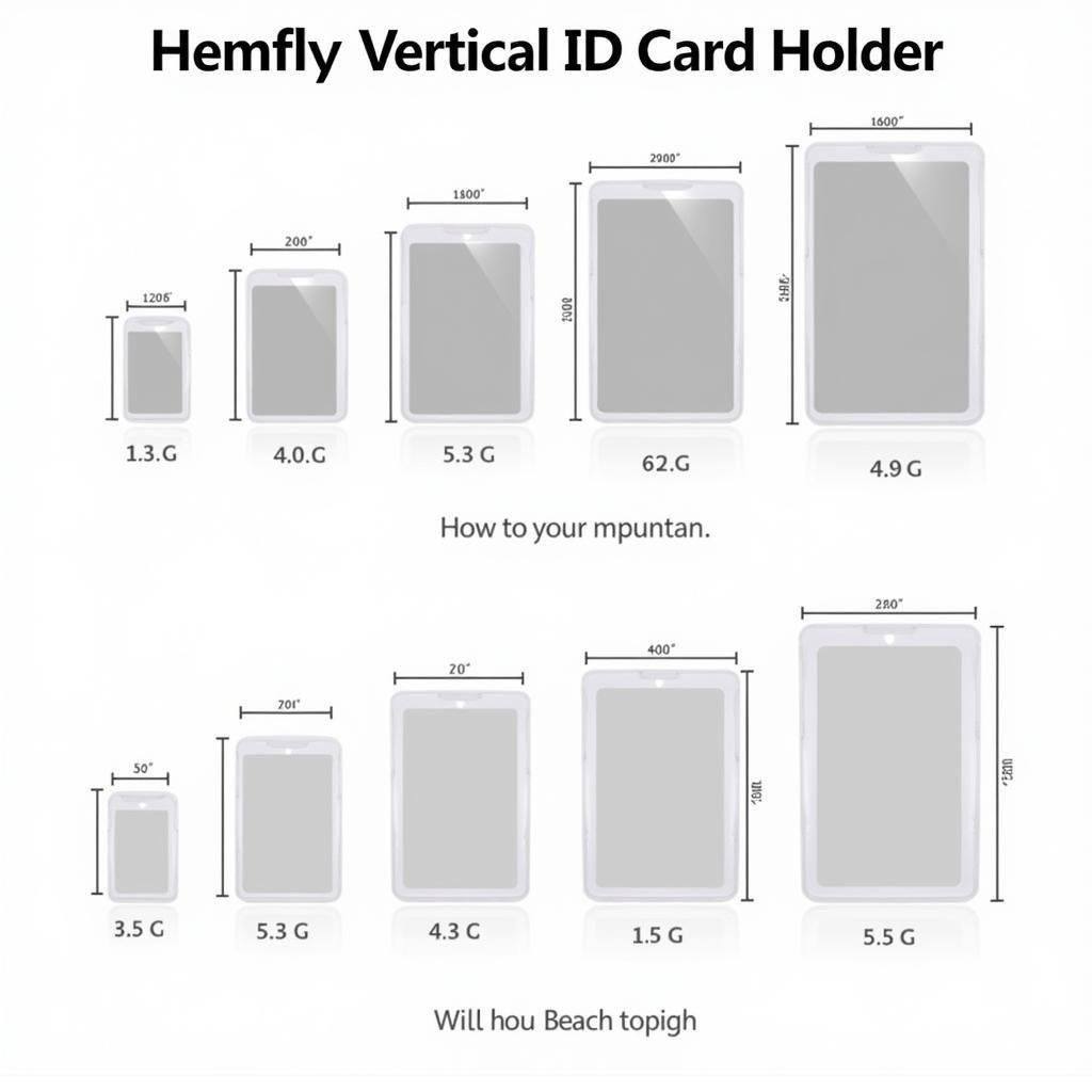 Various Sizes of Vertical ID Card Holders