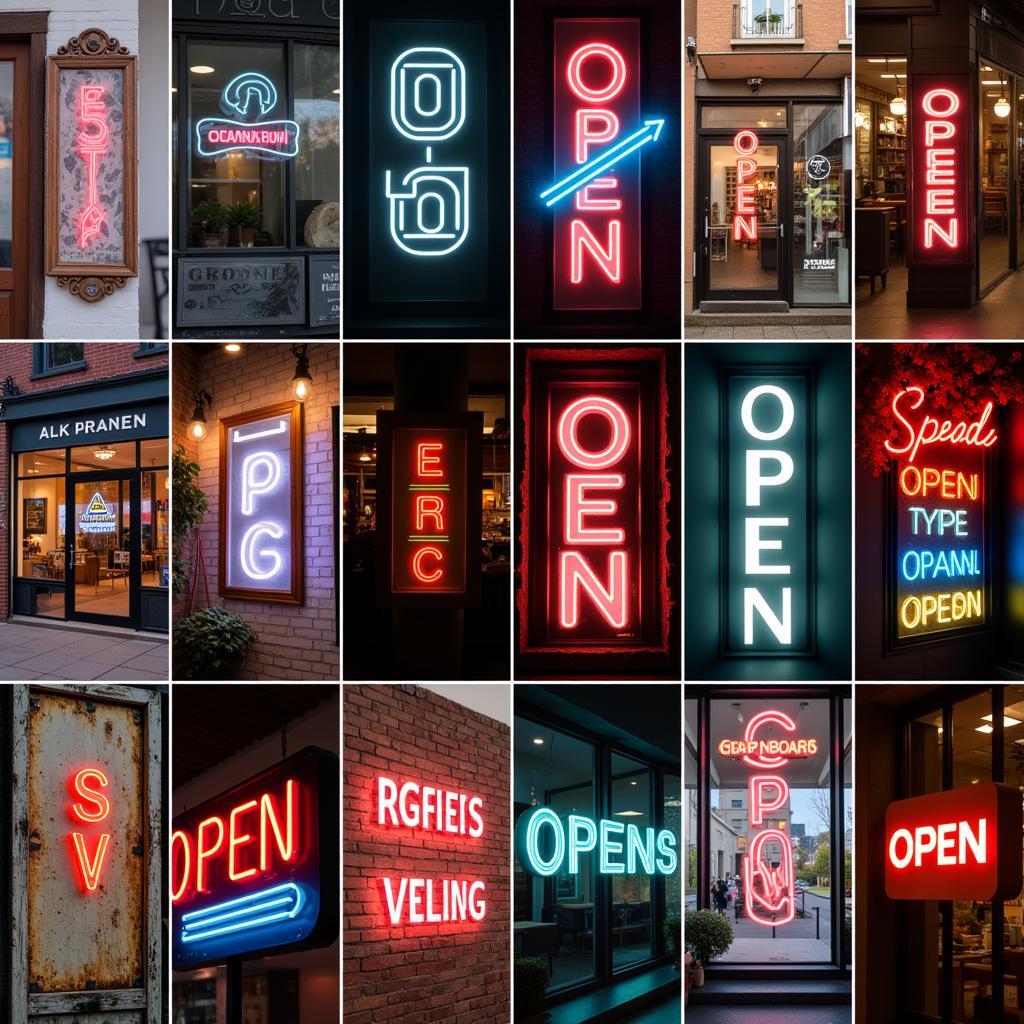 Creative Design Ideas for Vertical Open Signs