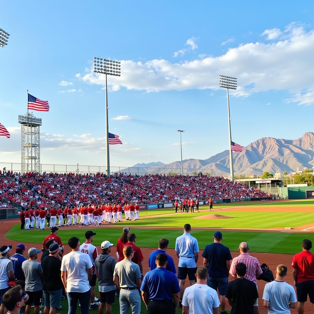 Veterans Day baseball tournament Las Vegas opening ceremony