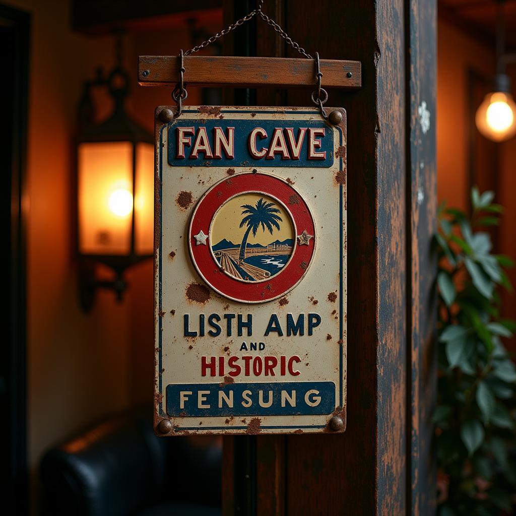 Vintage Baseball Metal Sign Wall Decor for Fan Cave