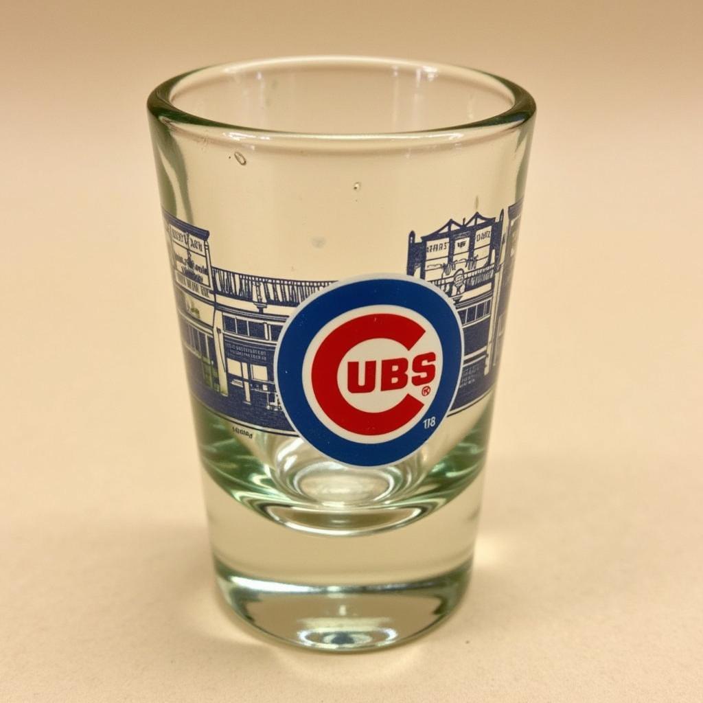 Vintage Chicago Cubs Shot Glass from the 1980s