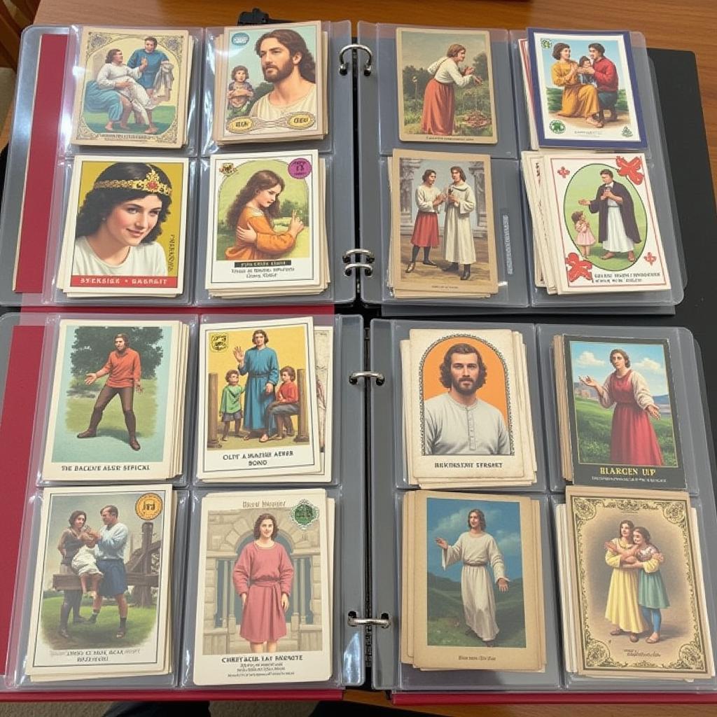 Vintage Christian Trading Card Collection in Album