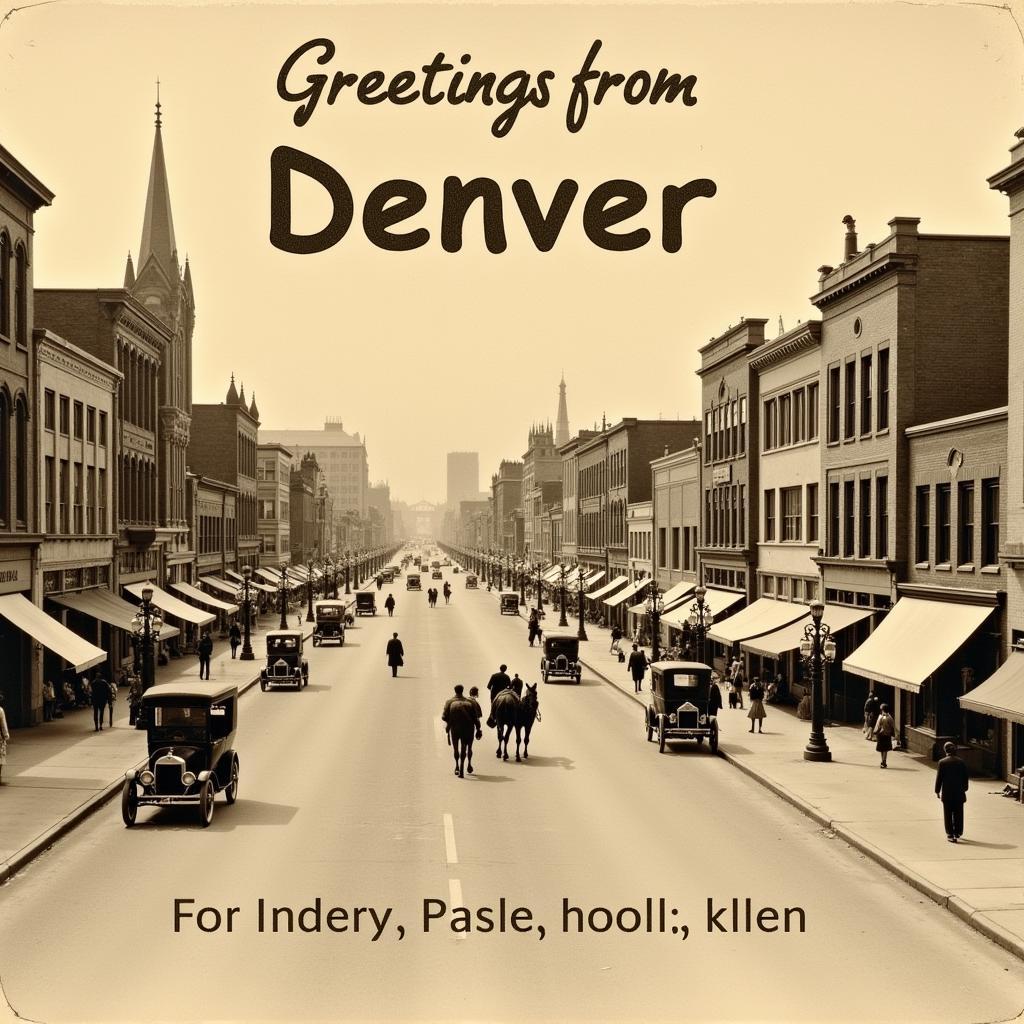 Vintage Colorado Postcard of Denver Cityscape