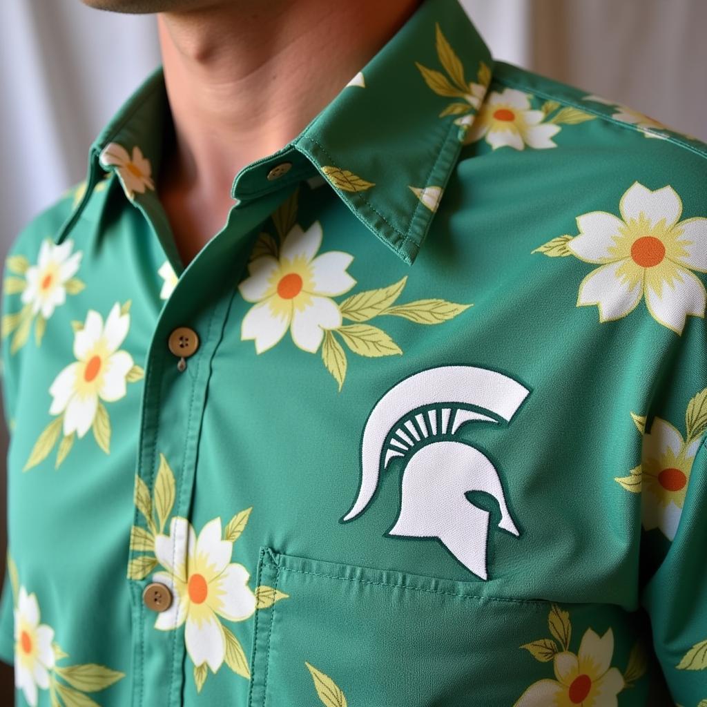 Vintage Michigan State Hawaiian Shirt