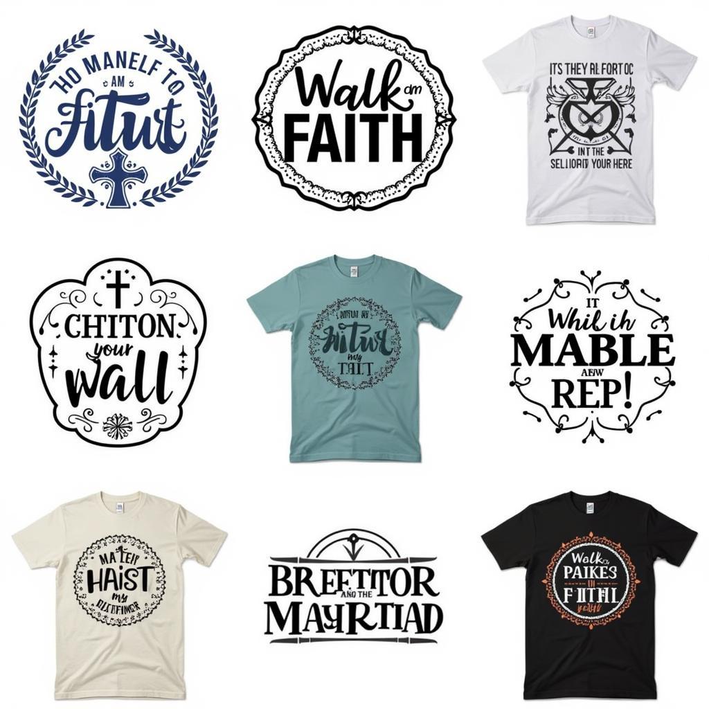 Various Walk by Faith T-Shirt Designs