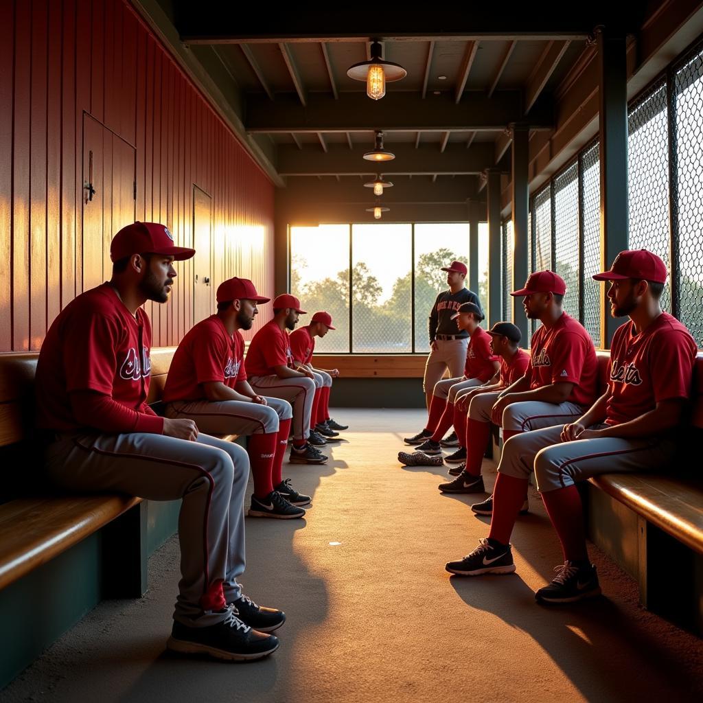 Warm and Comfortable Dugout with Happy Players