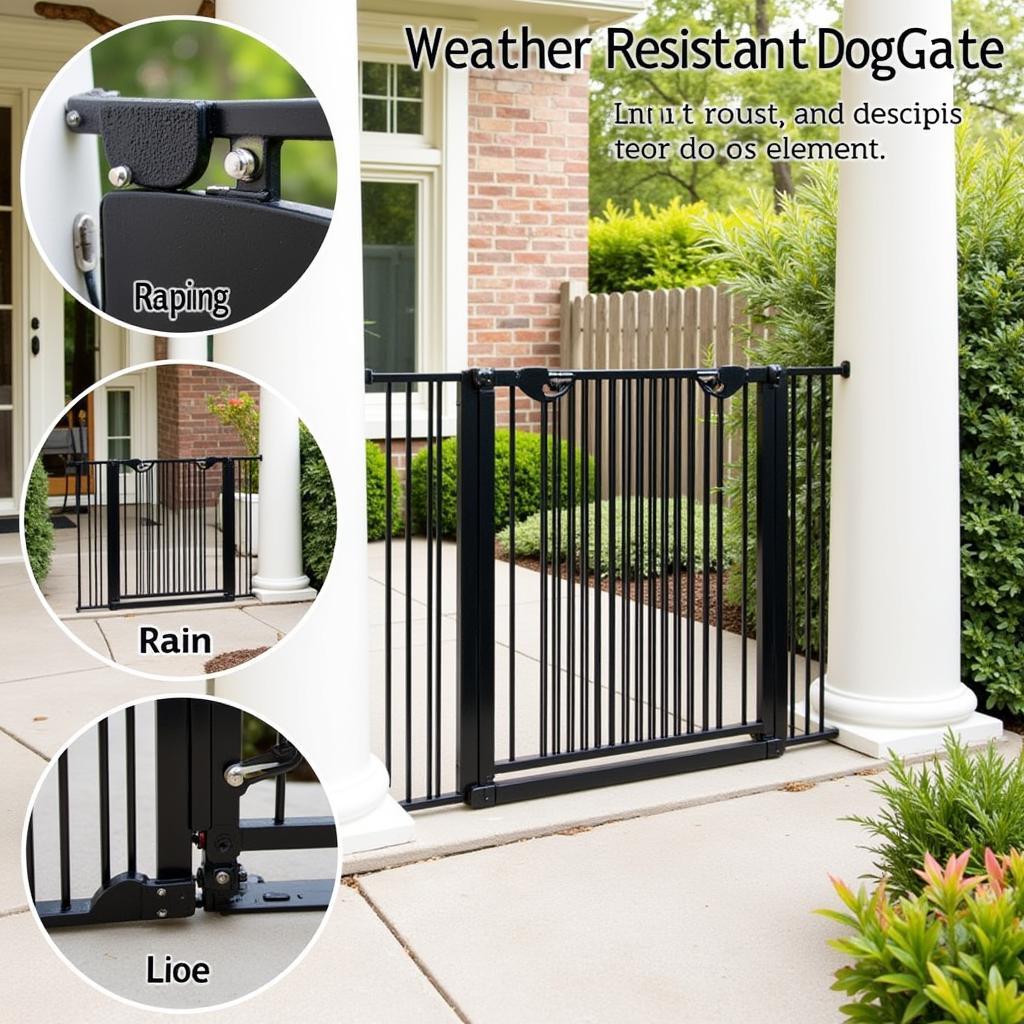 Weather-Resistant Dog Gate for Patio