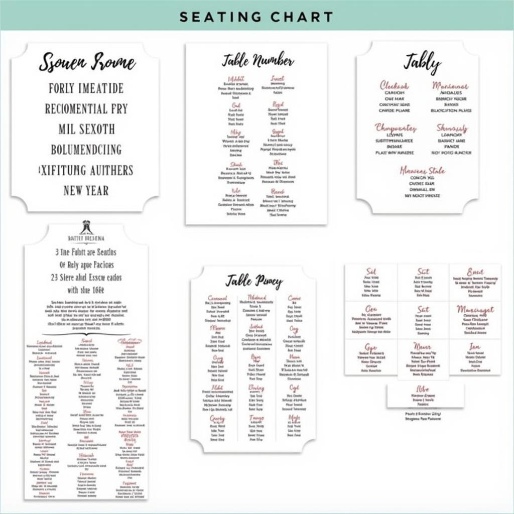 Wedding Seating Chart Design and Layout