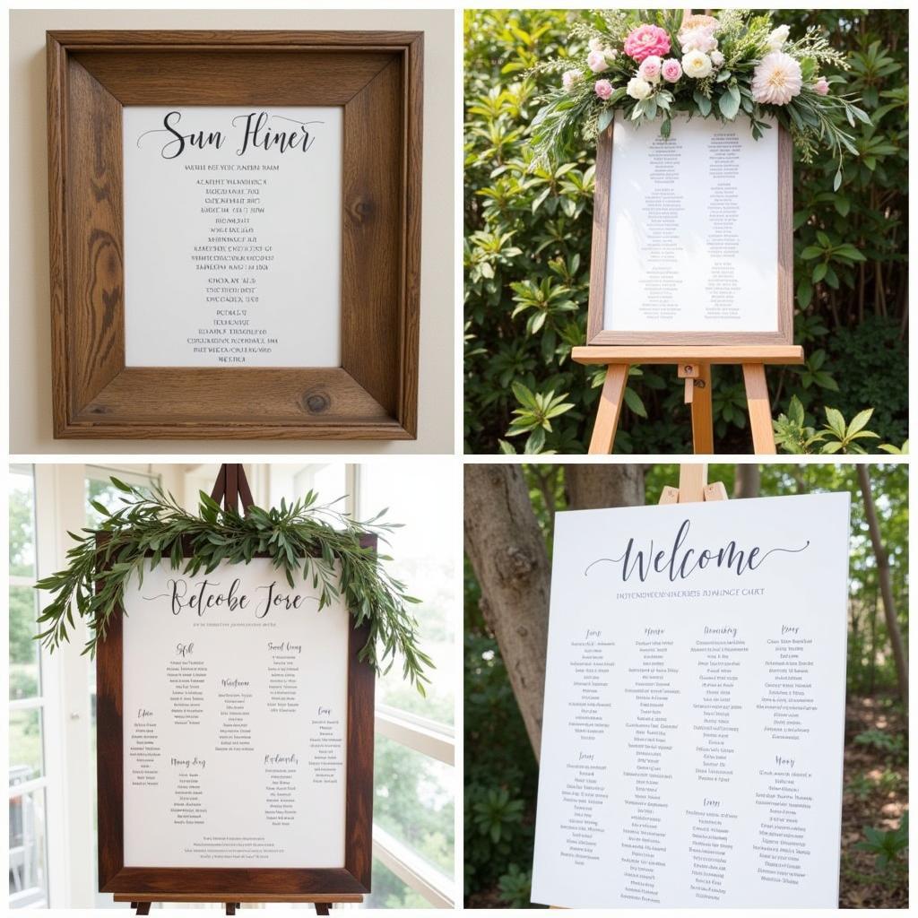 Wedding Seating Chart Display Ideas