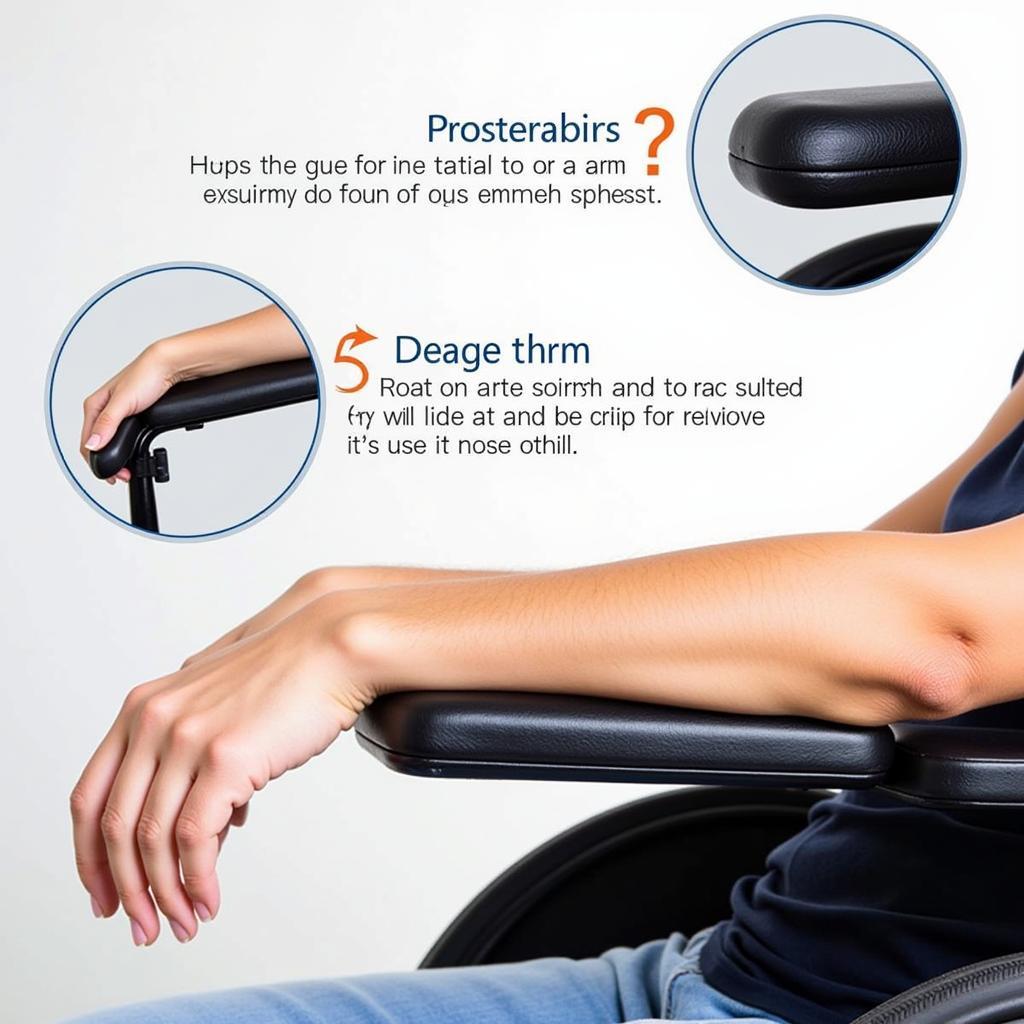 Wheelchair Armrest Cushion Providing Pressure Relief