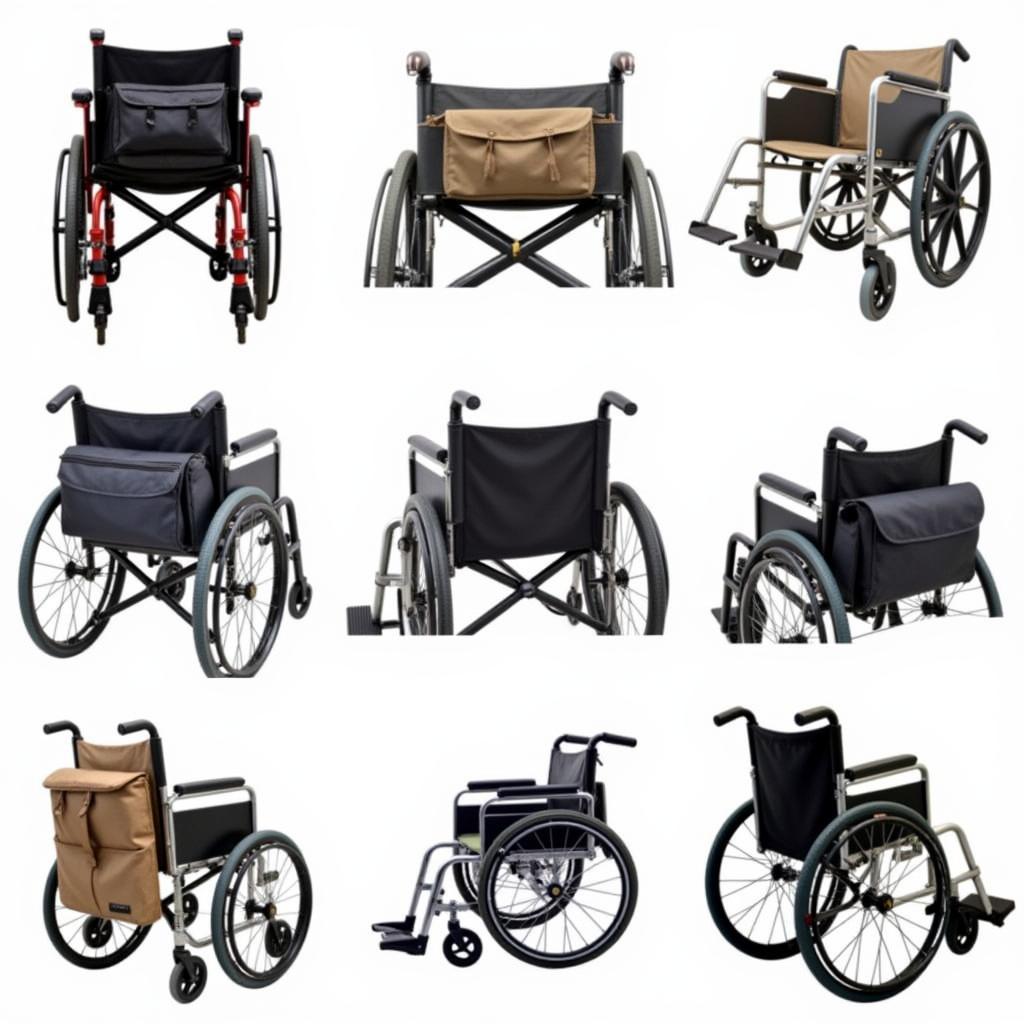 Wheelchair pockets in various designs and materials