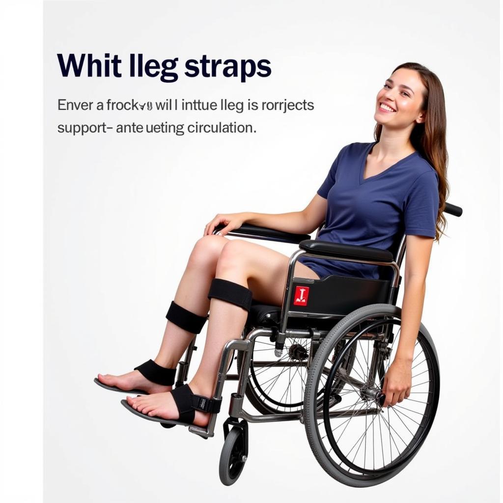 Wheelchair User with Leg Straps Securely Fastened